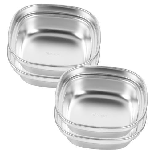 DECHOUS Contenitore Per Salse in Metallo Compatto E Robusto in Acciaio Inossidabile Per Condire Condimenti E Salse Lavabile in Lavastoviglie