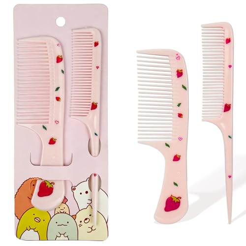 Set de Peines Mini Cute con Diseño de Fresa – 2 Piezas miniatura 1