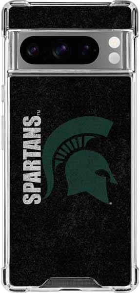 Skinit Clear Phone Case Compatible with Google Pixel 8 Pro - Officially Licensed Michigan State University Spartans Away Grey S Design
