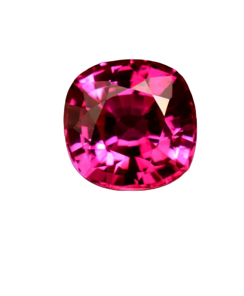 Saphir rose coussin 10x10x7mm, gemme naturelle pour collier et bijoux