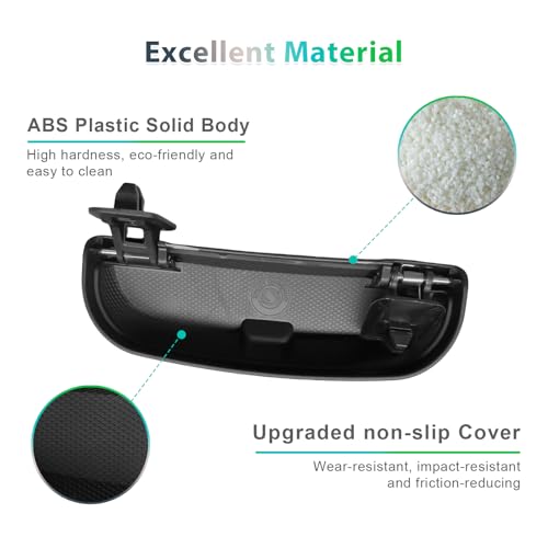 GAFAT Sonnenbrillenhalter Brillenetui Kompatibel mit BM-W X1 X3 X5 X7 1er 3er 5er 7er 2010-2025 2026, Innenraum Organizer für X1 U11/ X3 G45/ 1er F70/ 3er G20 Zubehör (Schwarz)