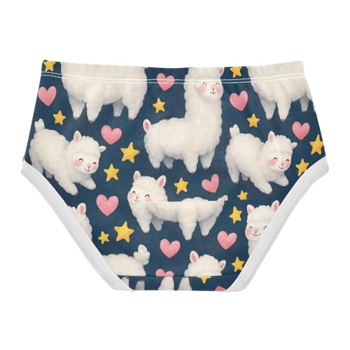 Joisal Toddlers Underwear Floral 2t Cotton Cute Panties Girl Print Briefs Girls Undies Cute White Alpacas Pink2