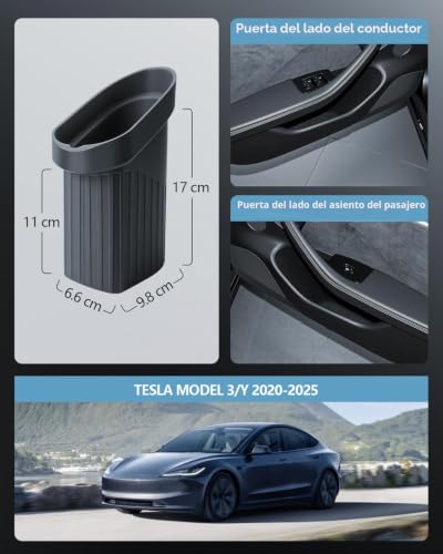 Organizador interior para Modelo 3 Y cubo de basura de silicona Tesla 2