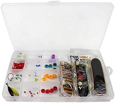 RemeeHi Kids DIY Fingerboard Toy with Nuts Trucks Tool Kit Basic Bearing Wheels Obstacles All Packaged in Plastic Box