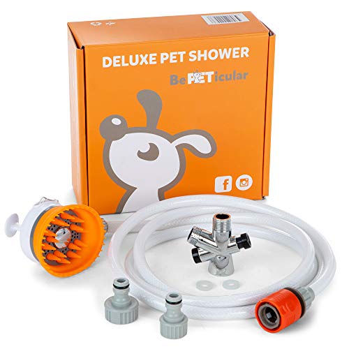 Pet Shower Sprayer Kit, Head Attachment and Hose, 8’ - Dog Bath