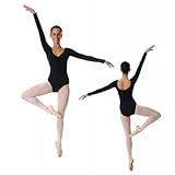 Langärmeliger Ballettanzug mit Knöpfen vorne