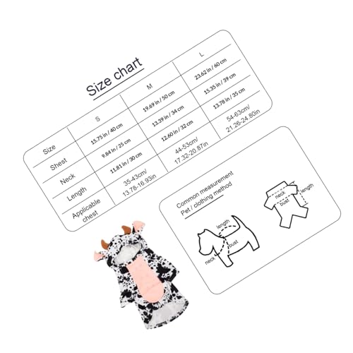 Disfraz para Perro con Estampado de Vaca COLLBATH Talla M miniatura 2
