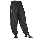 MORDEX gestreift Lange Fitnesshose Trainingshose Bodybuilding (schwarz-grau, XL)