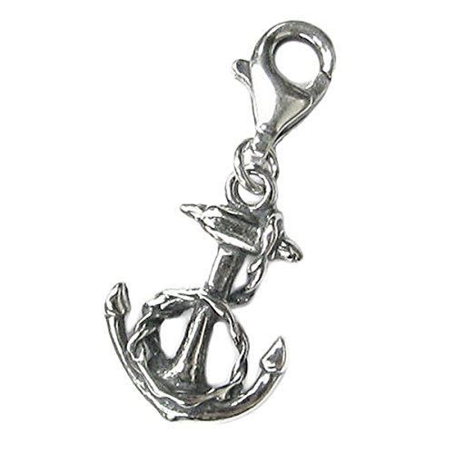 Dreambell 925 Sterling Silver Sailing Ship Anchor Rope Dangle Bead