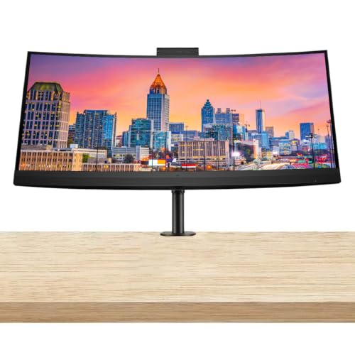 Image of HP Series 7 Pro 40-inch 740pm 5K2K WUHD 2160P Conferencing Monitor with Built in Webcam and Mic, Daisy Chain Connectivity, DisplayPort, USB-C with 100W PD Bundled with Desk Mount Stand