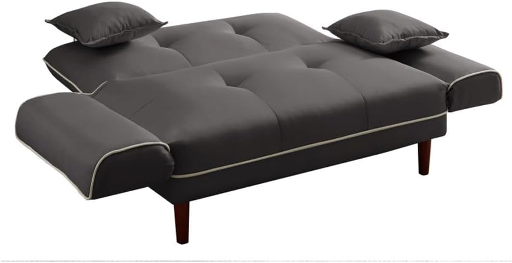 Living Room Bedroom Furniture Sofa Sofa Bed with 2 Pillows 56.5" L X 31.1" W X 35" H