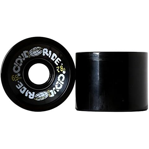 Cloud Ride! Wheels Cruiser 69mm 78A Longboard Wheels, Black Cover
