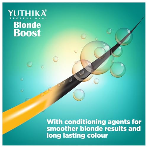 Image of Yuthika Professional Blonder Powder for Hair 250g, Blonde Boost Hair Lightning Powder with Conditioning Actives, Upto 8 Levels Lift, Visible Effect on All Hair Types