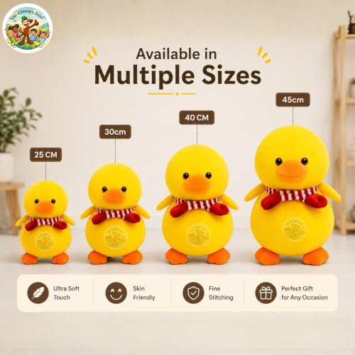 Image of Missy Duck Plush Toy - Premium Soft Stuffed Duck Animal for Babies Toddlers & Kids, Hypoallergenic Cuddly Plushie, Best Birthday Gift for Girls & Boys (40 cm)