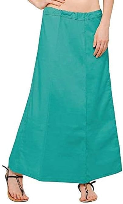 khushi Girl Women's Royal Cotton Readymade Petticoat for Saree (Size-Large) Color-Light RAMA