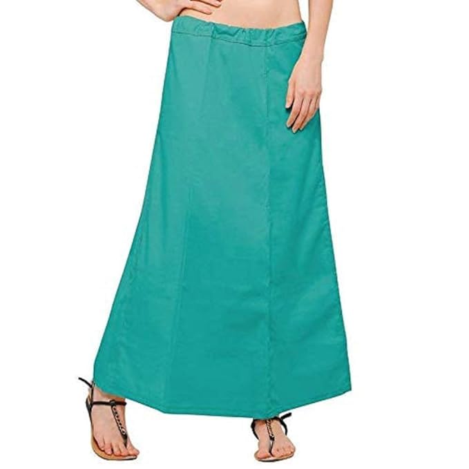 khushi Girl Women's Royal Cotton Readymade Petticoat for Saree (Size-Large) Color-Light RAMA