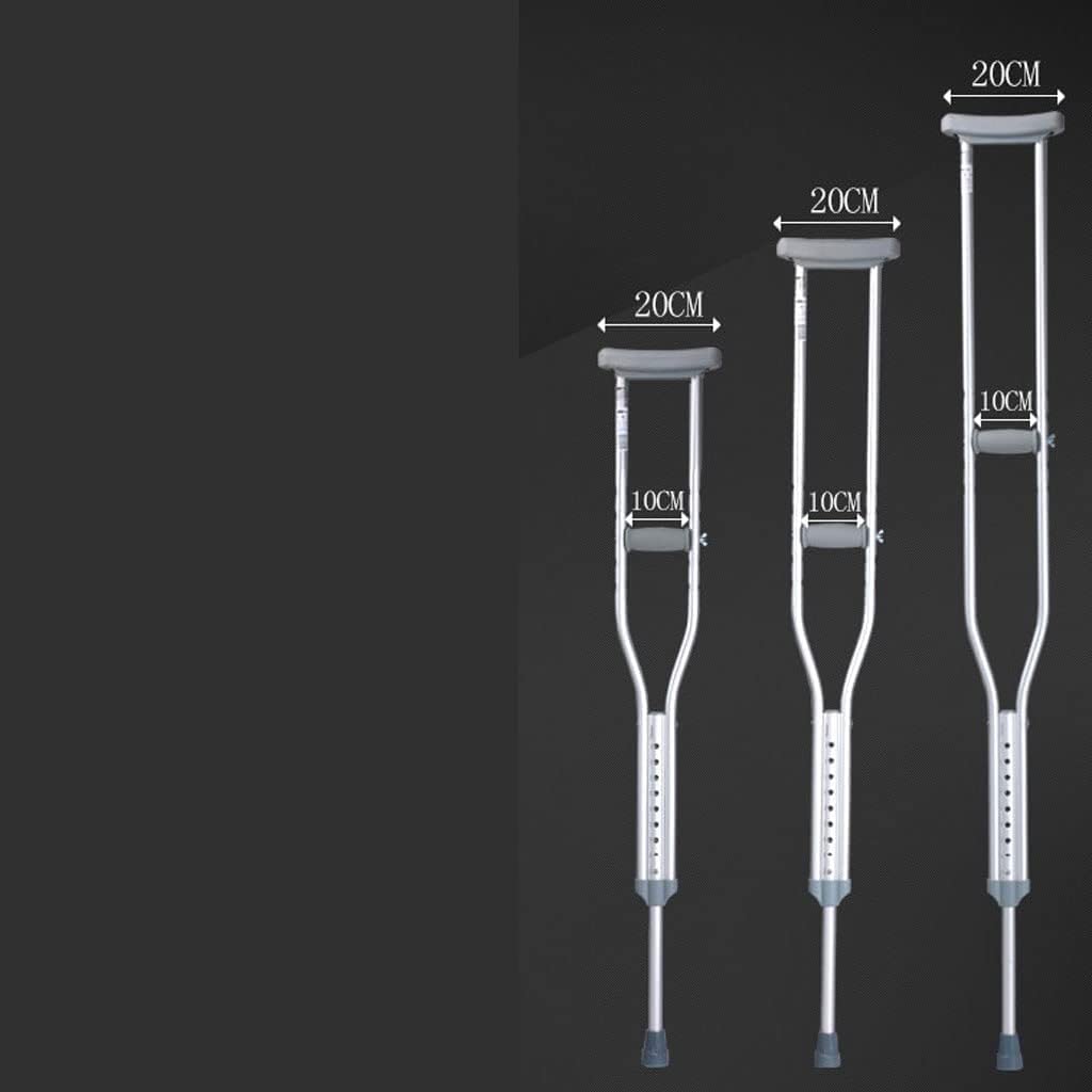 Stampelle sotto le ascelle stampelle per anziani canna leggera Medical antiscivolo bastone da passeggio regolabile in altezza Stampella ausiliaria telescopica regolabile (dimensioni: 92-112 cm)
