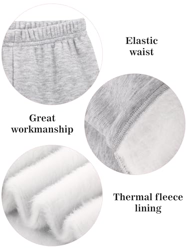 Resinta 5 Pack Girls Fleece Lined Leggings Winter Warm Soft Thermal Pants Full Length Multipack for Kids Cold Weather2