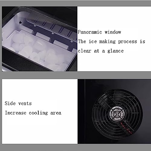 Tragbare Eismaschine für Theken, Eis mit 26 Pfund/24 Stunden, unabhängige Eismaschine für Restaurant, Bar, Büro, Partys zu Hause, Eiswürfelmaschine (