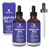 WELLOVA - 2% High Concentrate Methylene Blue 2x120ml Solution - Ultra High Purity - USP Pharmaceutical Grade - Free of Formaldehyde - Glass Dropper - Made in Canada - Pack of 2