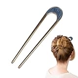Facile da indossare: crea facilmente acconciature eleganti con la forcina vintage in metallo a forma di U. Il suo design portatile ti consente di ordinare la tua pettinatura ovunque e in qualsiasi momento, senza occupare troppo spazio. L'elegante design a forma di U aggiunge comfort e fascino alla tua collezione di accessori