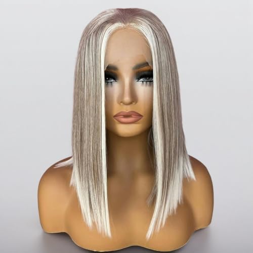 RHAH Glueless Pre plucked Ombre Ash Blonde Lace Front Wigs
