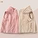 ANIMQUE Kleinkind Kinder Fleece Gilet Koralle Stehkragen Reißverschluss Ärmellos Jacke Oberbekleidung Frühling Herbst Winter Übergänge Jahreszeiten Niedlich Warme Weste, Aprikose 110