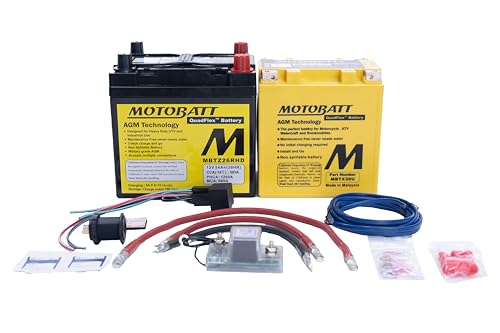 Motobatt Dual Battery Kit batteries-DBKQM-P01 Polaris RZR,