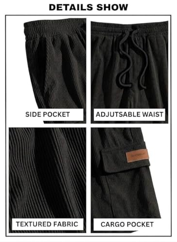 Image of SMOWKLY Authentics Classic Men's Polycotton Ribbed Cargo Stretch Shorts |Half Pant with Drawstring & 4 Pockets | Lightweight & Quick Dry | Men Shorts Casual |Summer Shorts Pant for Men