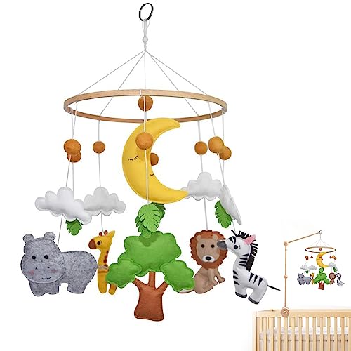 Mobile Baby Wald, Waldtiere Bettglocke Baby, Babybett Mobile Windspiel,...