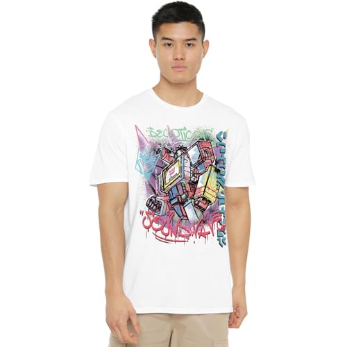 T-shirt Decepticon Soundwave Transformers blanc pour vos sorties et soirées pop-culture
