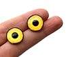 Golden Eagle Bird Glass Eyes Yellow Small 6mm to Large 78mm Jewelry Making Fowl Art Parts Taxidermy Sculpture Flatback Domed Cabochons (12mm) #3