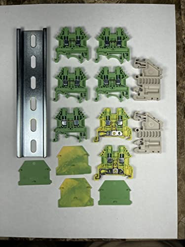 International Connector Kit de Bloco de Terminais de Trilho Dinkle Ul Listado Ac Din #1 Branco/Preto