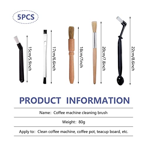 Miniatura 2 de Eulapgoe Cepillo De Limpieza Café, 5 Piezas Cepillo Cafetera, Coffee Grinder Brush Juego De Limpieza, Para Molinillo De Café Herramienta De Limpieza De Café Con Cuchara