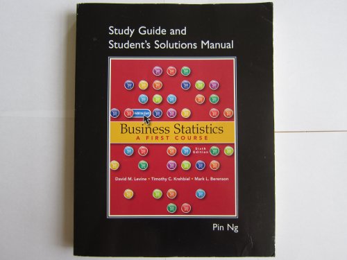 Student Solutions Manual for Business Statistics: A First Course