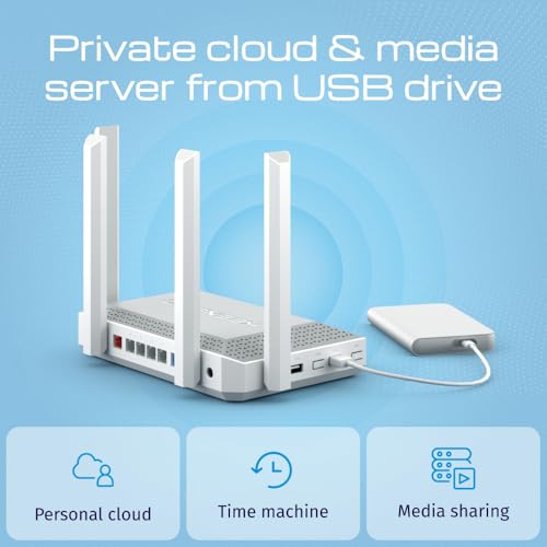 Keenetic Titan BE7200 Mesh Wi-Fi 7 Multi-Gigabit Router Con Switch 1 × 10G, 1 × 2,5 G E 4 × 1G E Porte Usb 3.2 E 2.0 Multifunzionali - 5