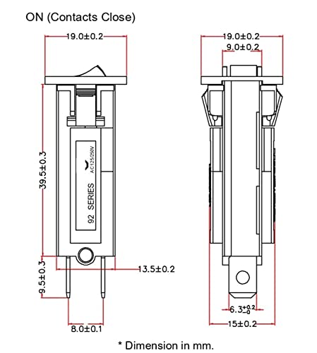 Mini disjoncteur électrique automatique 2A pour sécuriser l'atelier