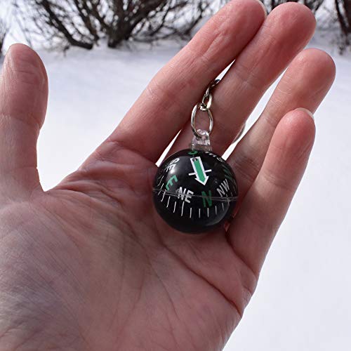 Acecamp Munkees Ball Compass Keychain, Small Useful Outdoor Tool Gift, Hiking Key Ring, Camping, Backpacking, Portable Survival Gadget, Explore, Kids Navigation Equipment, Direction, Mini #TOP2