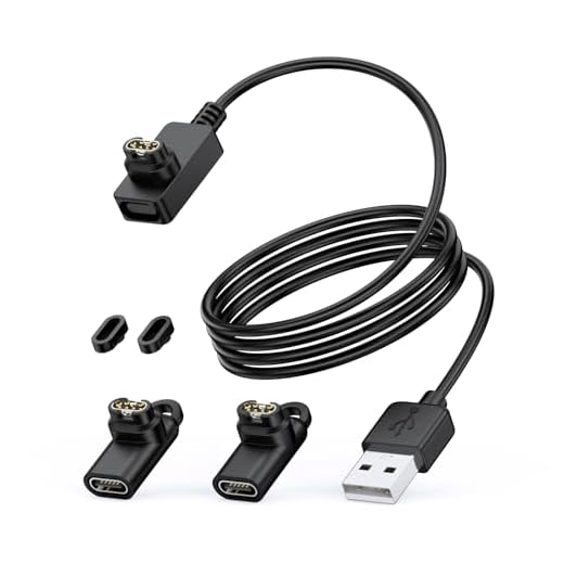 Cable pour Montre Garmin Fenix 7 7S 7X 6 6S 6X 5 5S 5X Vivoactive 3 4 4S 5 Forerunner 45 245 945 255 Venu 2 2S Approach Instinct, Chargeur Garmin avec 2 Adaptateurs Type C et 2 Bouchons Anti-Poussière
