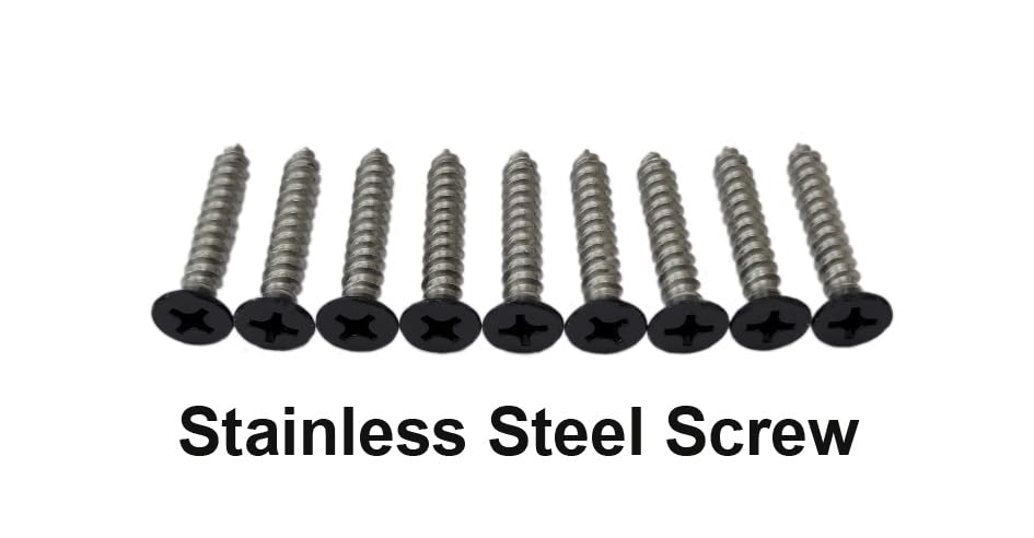 Charnières en T de 25,4 cm QCAA noires en inox pour rénover une porte de grange