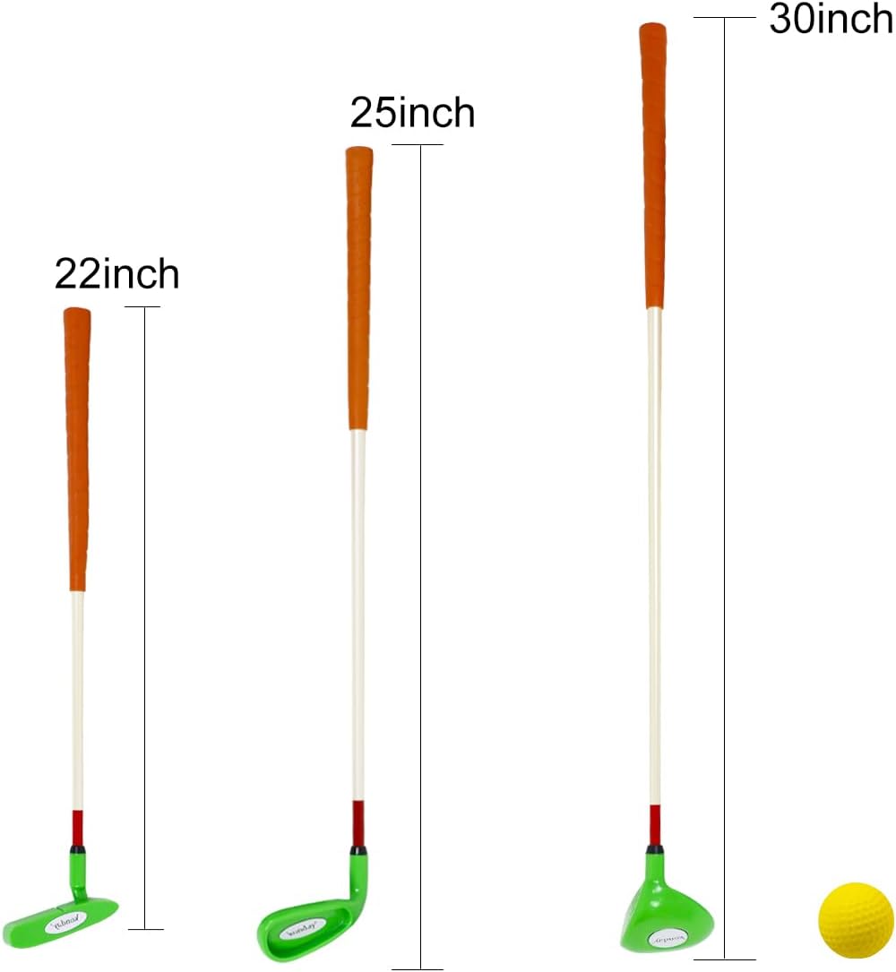 Kids Golf Clubs Set for Children, Konday Kids Golf Set,Include Drive,Iron,Putter,Carry Bag and Soft Balls Right Hand