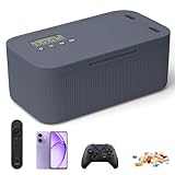 SGZIOO Zeitschloss Box, Handy Safe mit Zeitschloss, Timed Lock Box, Handy Gefängnis mit Timer, 23.9x13.1x9.6cm Abschließbare Box für Selbstkontrolle, Suchtmanagement, Sicheren Aufbewahrung(Grau Blau)
