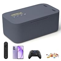 SGZIOO Zeitschloss Box, Handy Safe mit Zeitschloss, Timed Lock Box, Handy Gefängnis mit Timer, 23.9x13.1x9.6cm Abschließbare Box für Selbstkontrolle, Suchtmanagement, Sicheren Aufbewahrung(Grau Blau)
