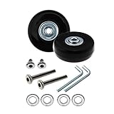 Kein leichter Verschleiß. D2D Gepäckrollen, Ersatz/Reparatur, Außendurchmesser 50 mm, Achsen-Ersatzkit, Metall, 1 Paar/2 Paar