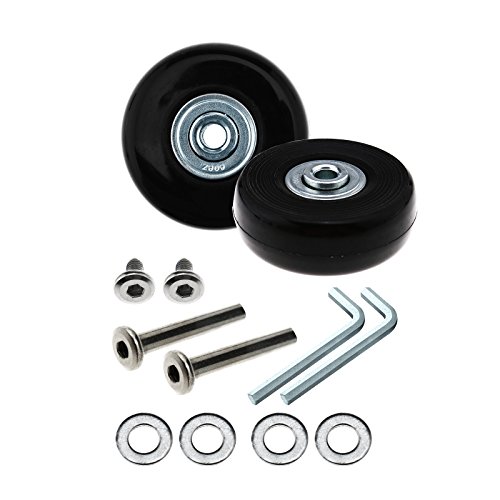 D2D Ruedas de Repuesto para Equipaje OD 50 mm Kit de Ejes de Repuesto de Metal, 1 par/2 Pares