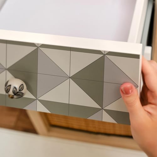 Vinilo para muebles de mosaico triangular mate autoadhesivo de 75x150 cm 4