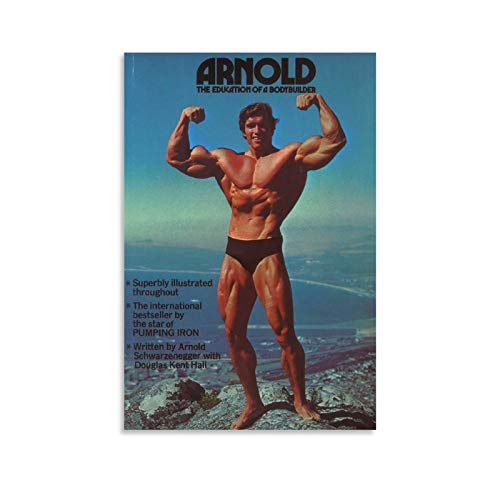 ZXCM Arnold Schwarzenegger Poster Motivational Poster Bodybuilding Canvas Art Poster and Wall Art Picture Print Modern Family Bedroom Decor Posters 12x18inch(30x45cm), 12 x 18 Inch