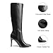 DREAM PAIRS Knee High Boots for Women, Sexy Pointed Toe Stiletto High Heel Boots, Fashion & Classic Dress Shoes,Size 10,Black-Pu,SDKB2311W