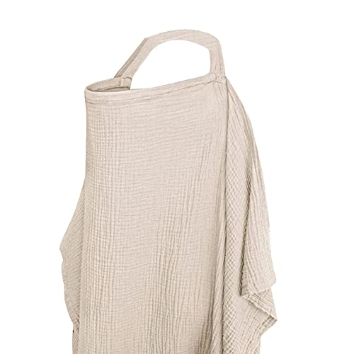 Cubierta de Enfermería - Poncho de lactancia de algodón transpirable - Cómodas fundas de lactancia transpirables con diseño de cobertura de 360°, suministros de lactancia para exteriores Joberio