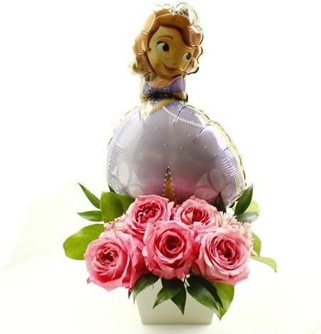 Amazon バルーンフラワー ディズニープリンセス ちいさなプリンセス ソフィア フラワーギフト バルーン 誕生日 花 ギフト フラワー Happy Birthday フラワーアレンジ 女性 キッズ お祝い お見舞い 退職 記念日 卒業 入学 開店祝 フラワーアレンジメント オンライン通販